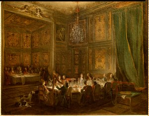 Abendessen von Prinz Louis Francois de Conti, Tempelpalast Gemälde von Michel Barthelemy Ollivier (1712-1784) 1766