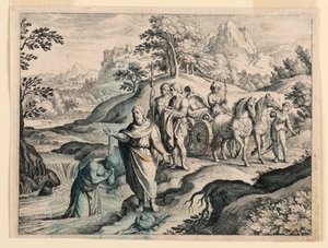 Philipp tauft den Äthiopier von Michel Lasne