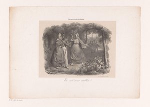 Verliebtes Paar und wütende Mutter (Die unerwartete Ankunft) von Michel Mourot