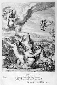 Arethusa, verfolgt von Alpheus und in einen Brunnen verwandelt, 1655
