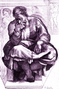 Jeremia, der weinende Prophet von Michelangelo (after) Buonarroti