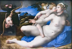 Venus und Amor von Michelangelo (after) Buonarroti
