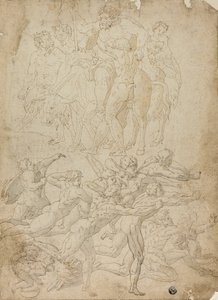 Bogenschützen, die auf einen Hermen schießen, Triumph des Bacchus und andere Studien