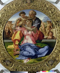 Heilige Familie mit St. Johannes (Doni Tondo) 1504-05