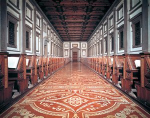 Laurentianische Bibliothek, Saal von Michelangelo Buonarroti