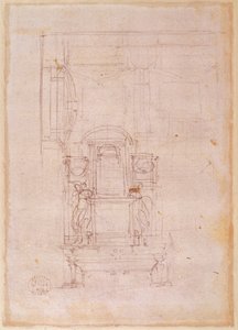 Vorbereitende Zeichnung für das Grab von Papst Julius II von Michelangelo Buonarroti