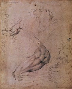 Sixtinische Kapelle Decke (1508-12): Skizzen der Figur von Eva aus der Szene der Erbsünde von Michelangelo Buonarroti