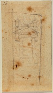 Skizze eines Fensters von Michelangelo Buonarroti
