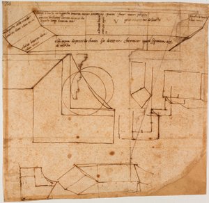 Skizzen von Marmorblöcken für das Grabmal von Julius II.