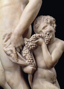 Die Trunkenheit des Bacchus, Detail des Satyrs (Detail)