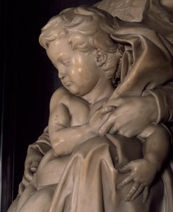 Das Jesuskind (Detail) von Michelangelo Buonarroti