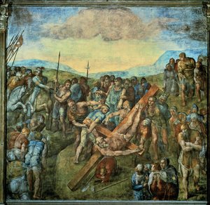 Die Kreuzigung des Heiligen Petrus von Michelangelo Buonarroti