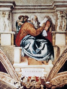 Sacharja, Detail von der Decke der Sixtinischen Kapelle