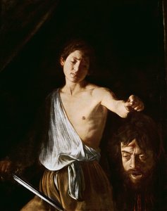 David mit dem Kopf von Goliath, 1606 (Detail)