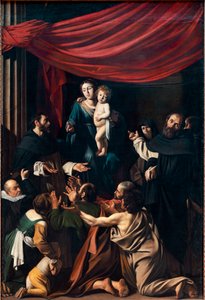 Madonna am Rosenkranz (Öl auf Leinwand)