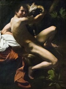 Johannes der Täufer, Jugend mit einem Widder von Michelangelo Merisi da Caravaggio