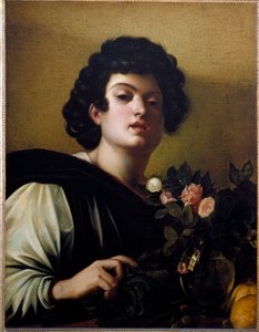 Junger Junge in der Vase der Rosen von Michelangelo Merisi da Caravaggio