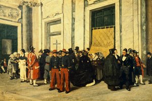 Eingangshalle von Santa Maria Maggiore, ca. 1865 von Michele Cammarano