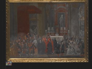 Eine religiöse Zeremonie zur Thronbesteigung von Ferdinand IV. von Neapel