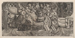 Speculum Romanae Magnificentiae: Seeschlacht, 16. Jahrhundert von Michele Lucchese