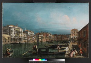 Der Canal Grande, Venedig, oberhalb der Rialto-Brücke