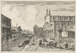 Ansichten von Venedig: Campo S. S. Giovanni e Paolo, 1741