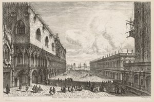 Ansichten von Venedig: Die Piazzetta, 1741 von Michele Marieschi