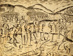 Schlacht von Alcacer Quibir oder Ksar El-Kebir gegen die Portugiesen, 4. August von Miguel Leitão de Andrada