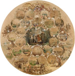 Komposition zur Feier der Silberhochzeit von Kaiser Alexander II., 1866