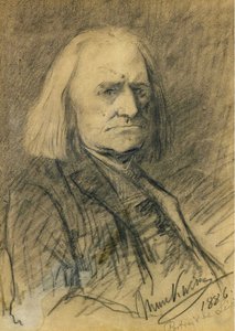 Porträt von Franz Liszt von Mihály Munkácsy