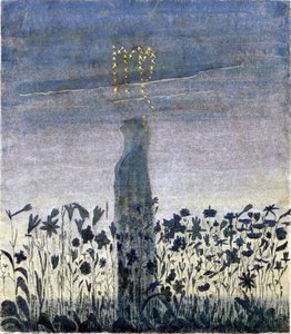 Das Zeichen der Jungfrau (aus dem Zyklus "Zodiac") von Ciurlionis, Mikalojus Konstantinas (1875-1911). Tempera auf Papier, Größe: 35,6x31,3