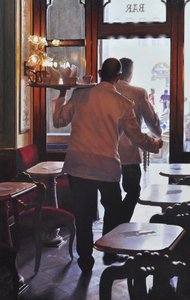 Tanzende Kellner, 2019 von Mike Briscoe