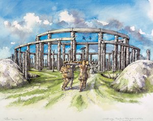 Woodhenge, ca. 25. Jahrhundert v. Chr., ca. 1990-2010 von Mike Seaforth
