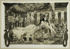 Kleopatra auf dem Bett, 1899 von Mikhail Aleksandrovich Vrubel