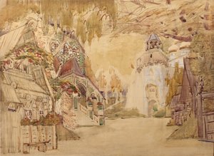Bühnenbild für die Oper Die Zarenbraut von N. Rimski-Korsakow, 1899