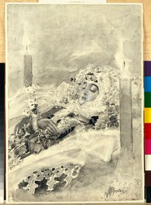 Tamara im Sarg von Mikhail Aleksandrovich Vrubel