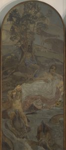 Venus, Amor und Paris Triptychon: Das Urteil des Paris, Mittelteil, 1893