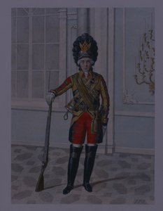 Offizier des Leibgarderegiments, 1764-1796, frühe 1840er Jahre von Mikhail Ivanovich Terebenev