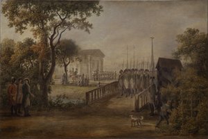 Wachwechsel auf der Wiese der Zarin in Sankt Petersburg, 1799