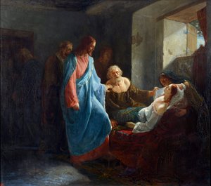 Die Auferweckung der Tochter des Jairus von Mikhail Mikhailovich Zelensky