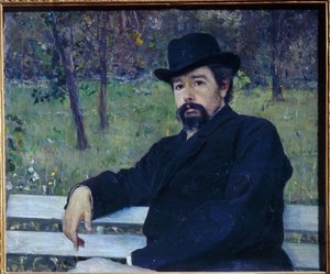 Porträt des Malers Nikolai Alexandrowitsch Jaroschenko