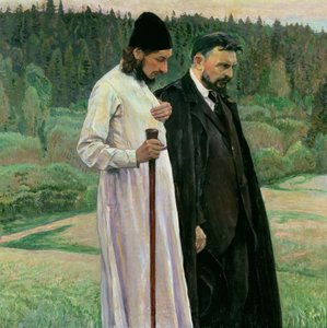 Die Philosophen: Porträt von Sergei Nikolaevich Bulgakov und Pavel Aleksandrovich Florensky
