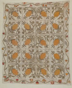 Ananas-Steppdecke von Mildred E. Bent