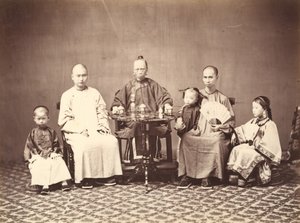 Mandarin mit Familie, 1860-1863