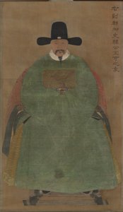 Han Yige, ca. 1368-1644 (Hängerolle, Farbe auf Seide) von Ming Dynasty Chinese School