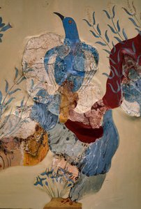 „Blauer Vogel“ Fresko oder „Der blaue Vogel von Kreta“. Knossos