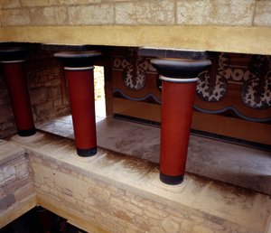 Griechische Kunst: die große Treppe des Palastes von Knossos, Griechenland von Minoan