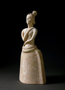 Minoische Kunst: Terrakottafigur einer Frau in Anbetungshaltung von Minoan