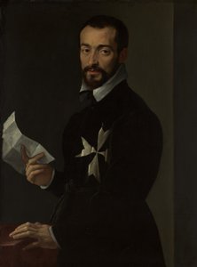 Porträt eines Ritters von Malta, wahrscheinlich Fra Jacopo Salviati, 1566 von Mirabello Cavalori
