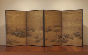 Szene aus den Erzählungen von Ise von Mitsuyoshi (Kyuyoku) (1539 1613) Tosa